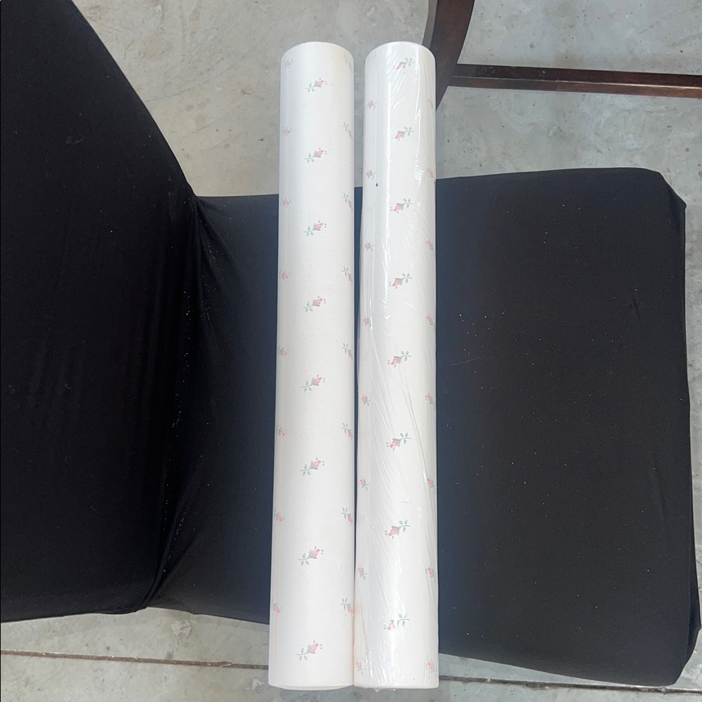 Taylor wallcoverings two rolls pre-trimmed peelable floral pattern